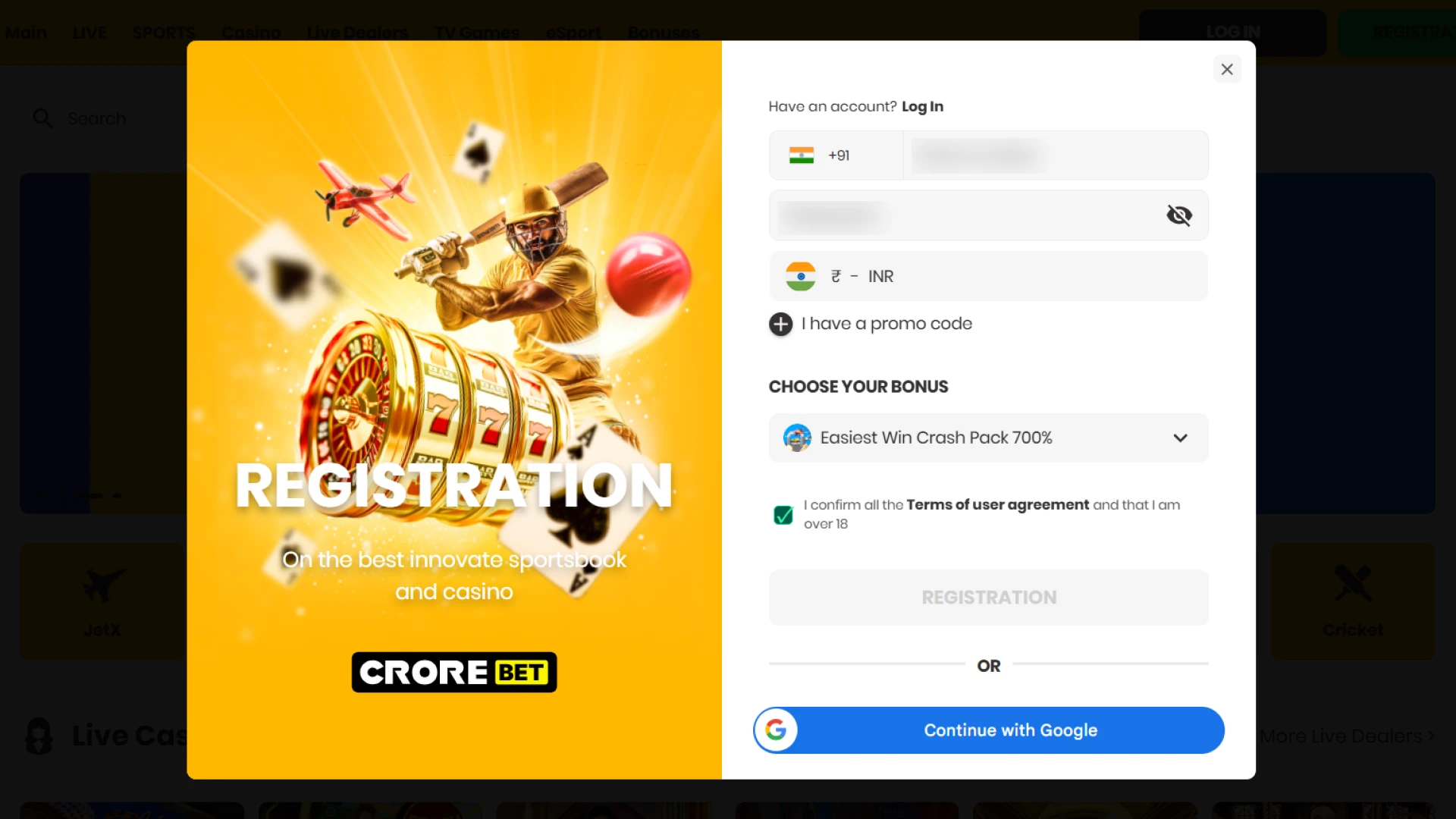Crorebet casino